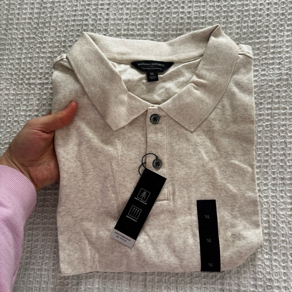 Banana republic cream polo